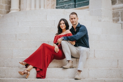 Portrait at Dominican monastery stairs