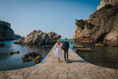 Pile area, Game of Thrones filming location in Dubrovnik, couple on a morning photo shoot