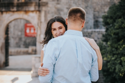 Pile gate, couple portrait