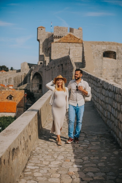 Portrait in front of Minceta tower at Dubrovnik City Walls. Game of Thrones filming location