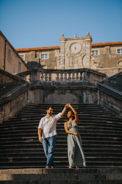 Morning light at Jezuite stairs in Dubrovnik