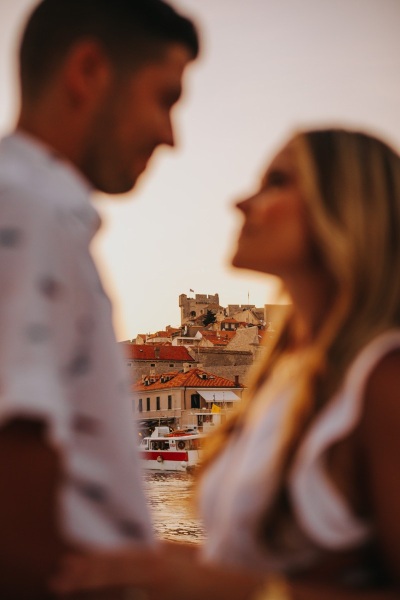 Sunset at Dubrovnik Old harbour