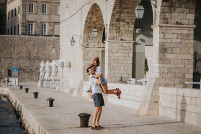 Morning in Dubrovnik Old harbour