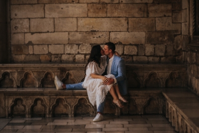 Morning in front of the Rector's palace in Dubrovnik